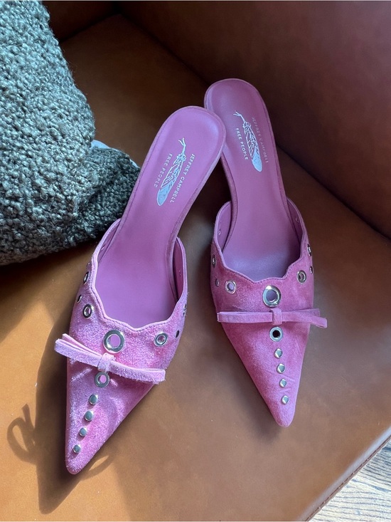 Jeffrey Campbell Shoes - Jeffrey Campbell x Free People Arabella Heels Berry Pink Suede 6.5
